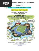 Actividad Naturales 2 Periodo Grado Tercero Adaptacion Seres Vivos