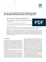 The One-Step Preparation of Green-Emissioned Carbon Dots Through Hydrothermal Route and Its Application