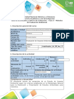 Guía de Actividades y Rúbrica de Evaluación - Fase 3 - Métodos de Evaluación Ambiental