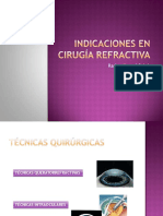 Indicaciones en Cirgia Refractiva