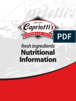 Fresh Ingredients: Nutritional Information