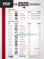 2020 Schedule