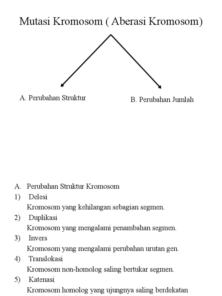 Mutasi Kromosom: Delesi dan Duplikasi | PDF