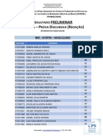 RESULTADO PRELIMINAR 2a ETAPA - CFOPM MASCULINO PDF