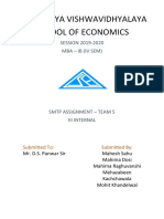 Devi Ahilya Vishwavidhyalaya School of Economics: SESSION 2019-2020 Mba - Ib (Iv Sem)