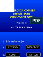 ASTEROIDS, COMETS and METEORS Interactive Quiz