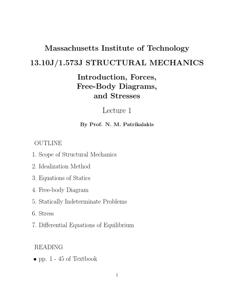 Massachusetts Institute of Technology 13.10J/1.573J Structural ...