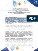 Guía de Actividades y Rúbrica de Evaluacion - Unidad 10 - Paso 11 - Entrega Documento Final