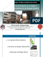 Experiencias de Terremotos en La Región y Métodos para La Estimación de Riesgo Sísmico