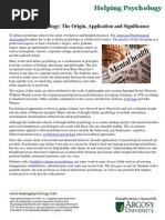 Download Define Psychology The Origin Application and Significance by Helping Psychology SN46059000 doc pdf