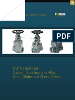 DSI Forged Steel Carbon, Stainless and Alloy Gate, Globe and Check Valves