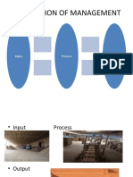 Production of Management: Input Process Output