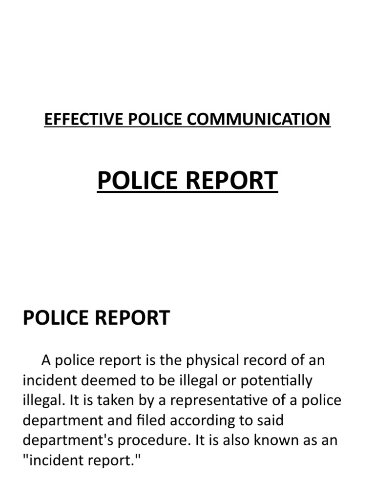 Writing Effective Police Reports | PDF | Police | Witness
