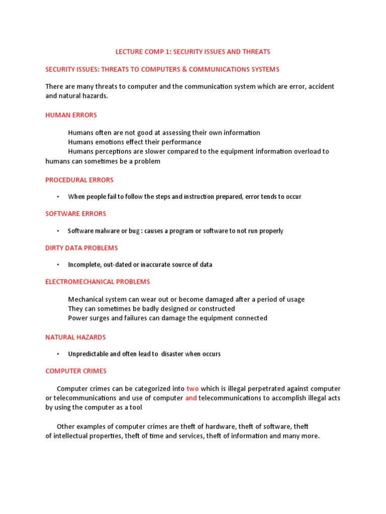 Computer Security Threats and Safeguards | PDF | Internet Privacy ...