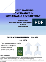 United Nations Governance in Sustainable Development: Irena Zubcevic Senior Sustainable Development Officer Desa/Dsd