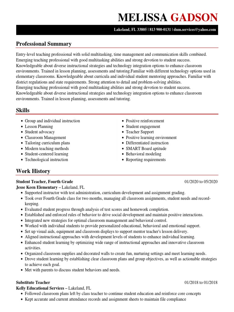 2020melissa Gadson Resume | PDF | United States Postal Service ...