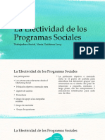 La Efectividad de Los Programas Sociales