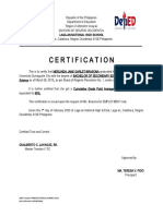 Certification of Graduation and Transcript for Teaching