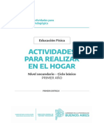 Cuadernillo PDF. Educación Física 1ro. SECUNDARIA - Quedateencasa