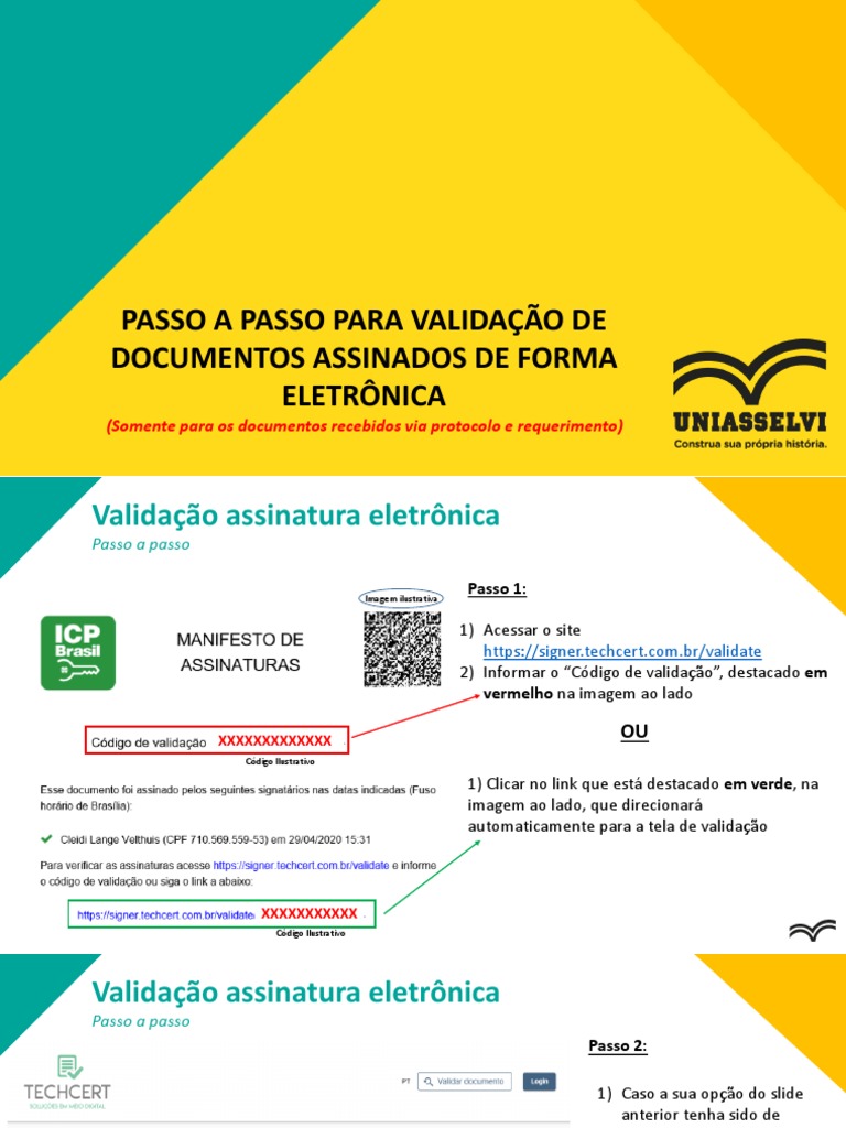 Assinatura Eletrônica - Validação Uniasselvi PDF | PDF | Informática ...