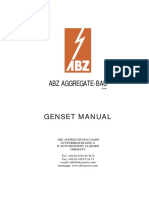 Abz Aggregate-Bau: Genset Manual