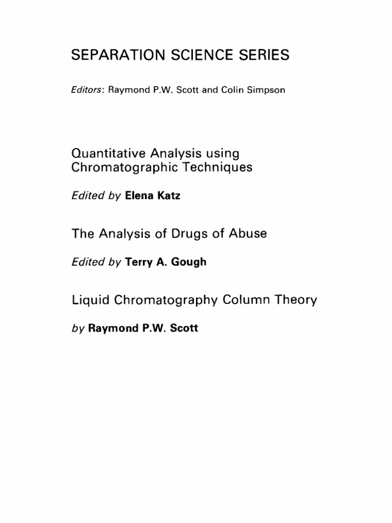 Liquid Chromatography Column Theory PDF Chromatography High