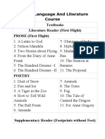 English Language and Literature Course Textbooks Literature Reader (First Flight) PROSE (First Flight)