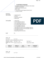 Slab design summary for commercial building addition