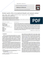 Residual Cognitive Effects of Uncomplicated Idiopathic and Cryptogenic Epilepsy PDF