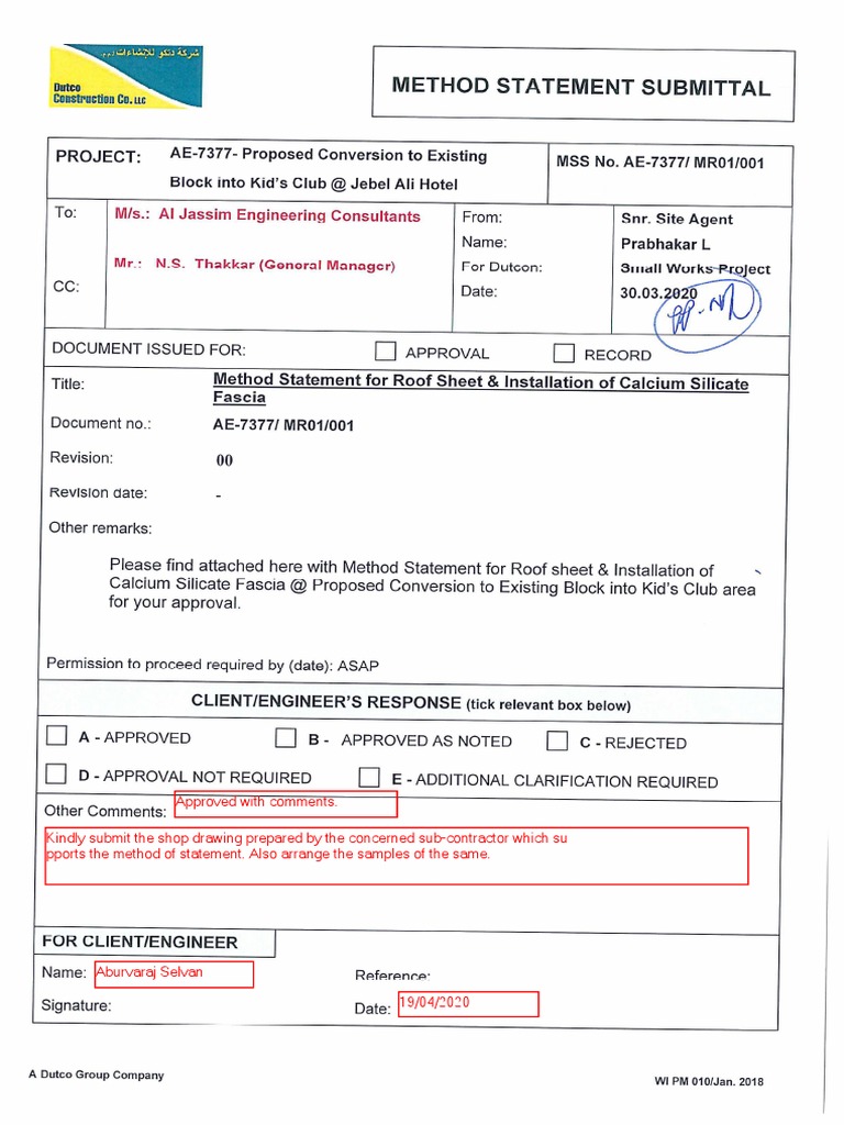 Shop Drawing Submission Request | PDF