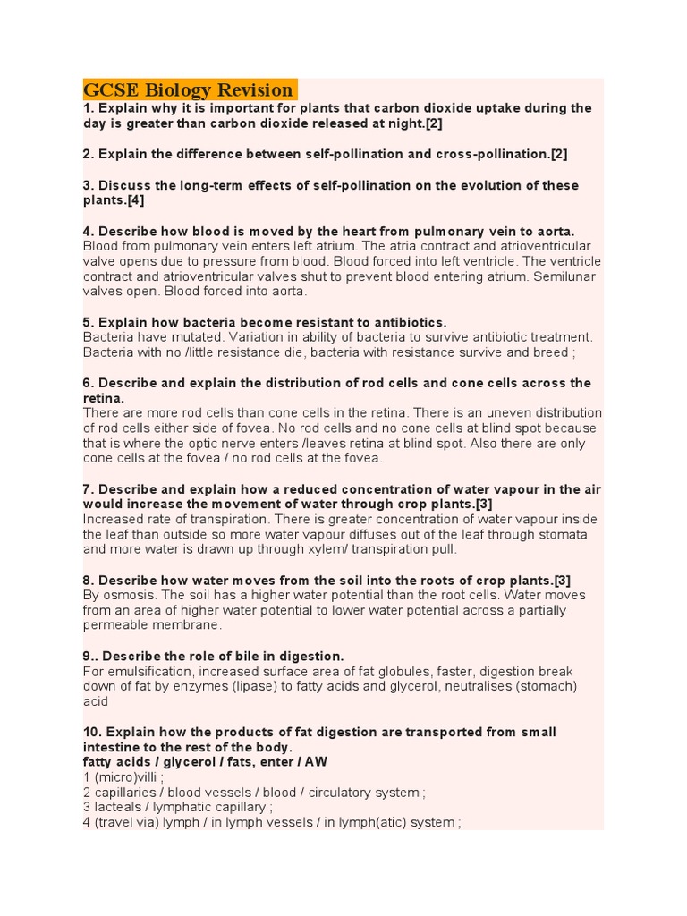 GCSE Biology Revision Download Free PDF Heart Valve Atrium (Heart)