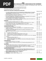 2020 Dangerous Goods Checklist For A Non-Radioactive Shipment