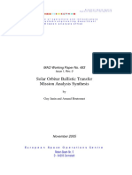 Solar Orbiter Ballistic Transfer Mission Analysis Synthesis