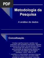 A análise de dados