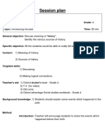 Session Plan - Introducing The Past