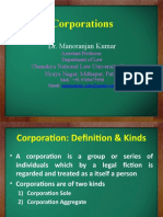 Corporations: Dr. Manoranjan Kumar