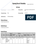 Bid Opening Record (Muchulka