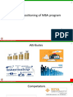 Market Positioning of MBA Program: by Greeshma Hs Varshini K Navya S Ashish Philip