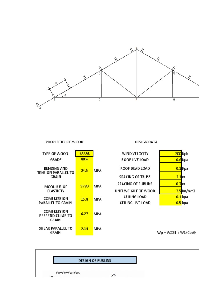 Timber Design Calculations for Yakal Wood | PDF | Beam (Structure) | Column