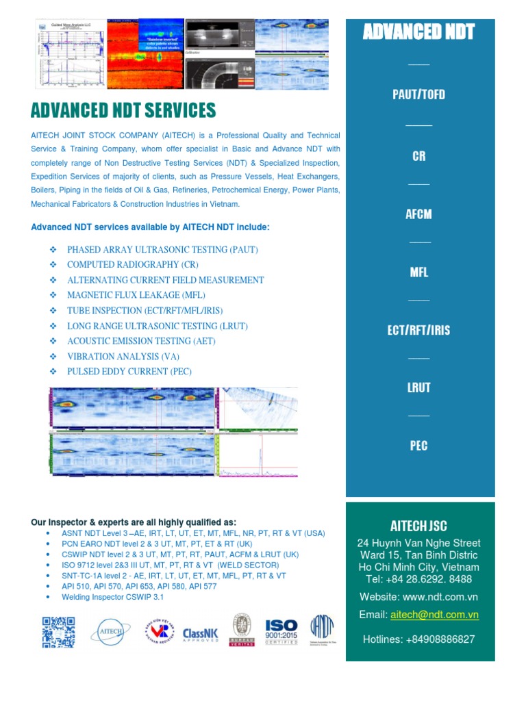 Advanced NDT Services Overview | PDF | Nondestructive Testing ...