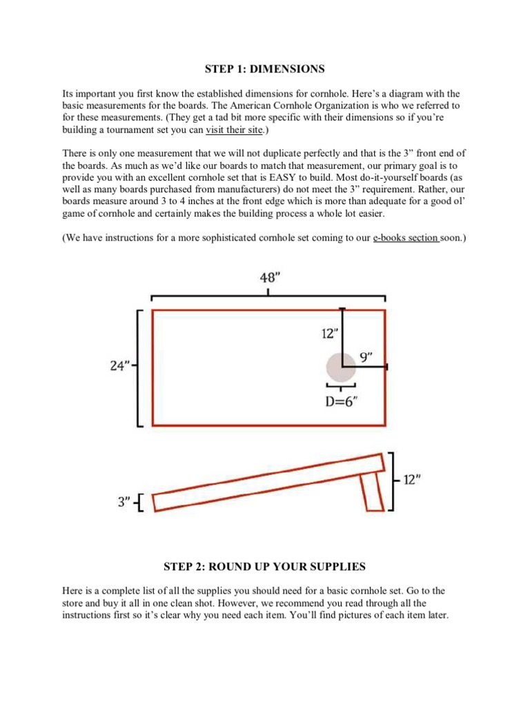 Cornhole Instructions PDF Sewing Seam (Sewing)