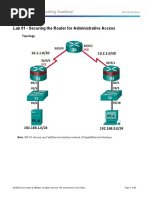 Lab 01 - Securing The Router For Administrative Access