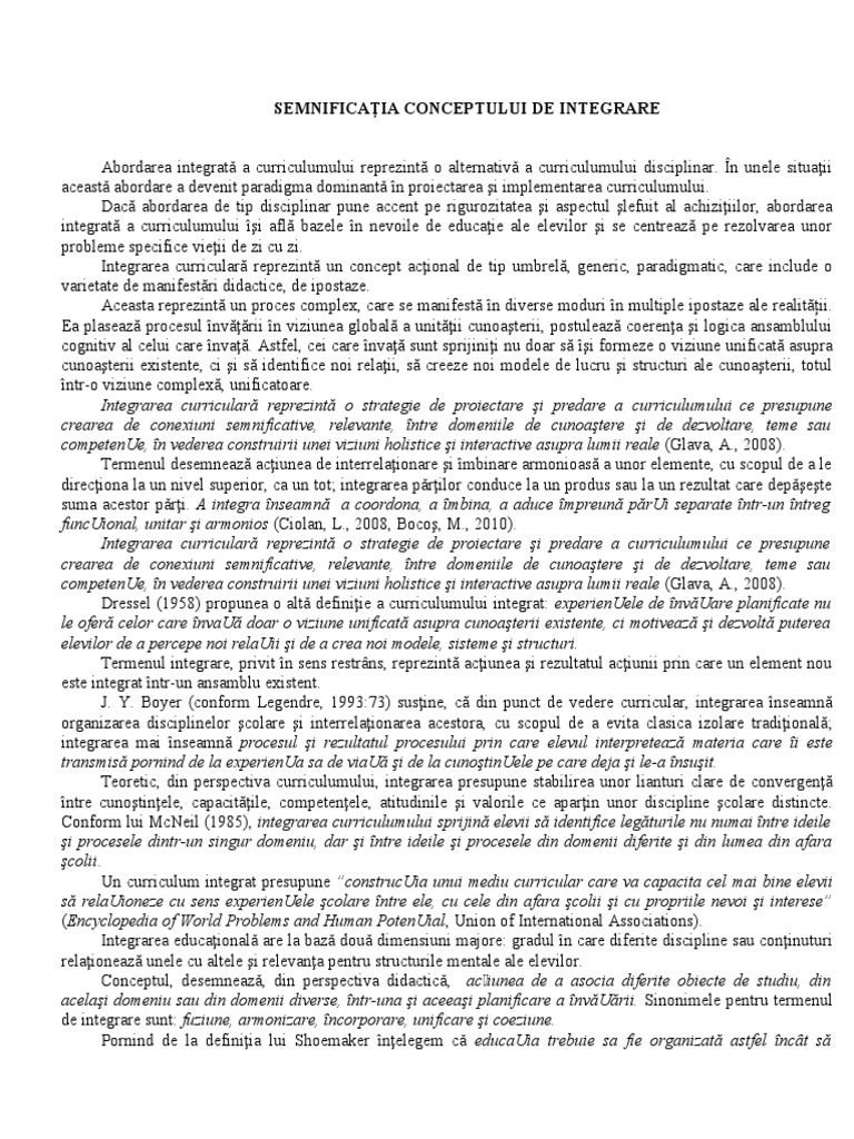 Modalitati de Integrare | PDF