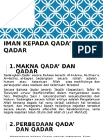 IMAN KEPADA QADA' DAN QADAR