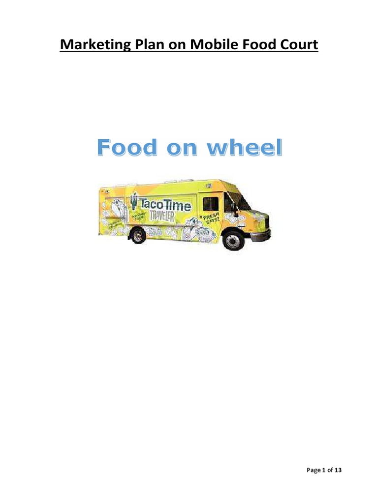 sample business plan for mobile food vendor
