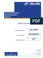 Funcionamiento y Mantenimiento Manual: DW-1500P MAS6000GD