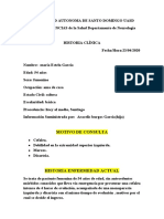 Historia clínica UASD cefalea debilidad mareos disartria