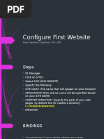 Configure First Website