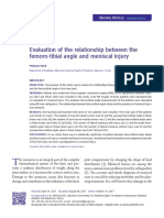 Evaluation of The Relationship Between The Femoro-Tibial Angle and Meniscal Injury