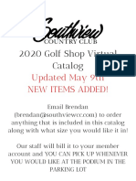 Virtual Golf Shop Catalog May 9, 2020 Std Res